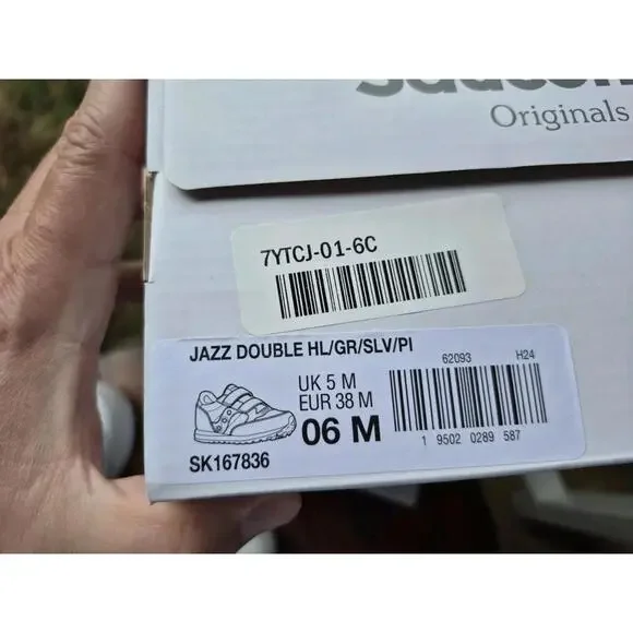 NIB Saucony Kids Jazz Double Hook Loop Sneaker Shoes Big Kid US size 6 M leather - Picture 6 of 6